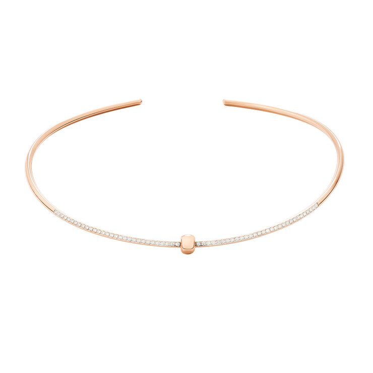 Pomellato ketting in rosé goud 18kt met briljant van 0,80 karaat