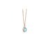 Pomellato ketting in rosé goud 18kt met topaas blauw omringd door briljanten van 0,02 karaat - thumb