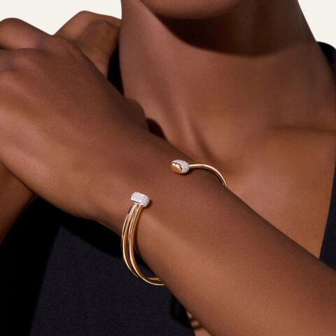 bracelet Pomellato en or rose 18 ct avec brillant de 0,65 carat