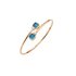 Pomellato armband in rosé goud 18kt met topaas london omringd door briljanten van 0,02 karaat - thumb