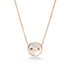 Pomellato ketting in rosé goud 18kt met onyx & parelmoer omringd door briljanten van 0,04 karaat - thumb