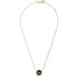 Pomellato ketting in rosé goud 18kt met onyx & parelmoer omringd door briljanten van 0,04 karaat - thumb
