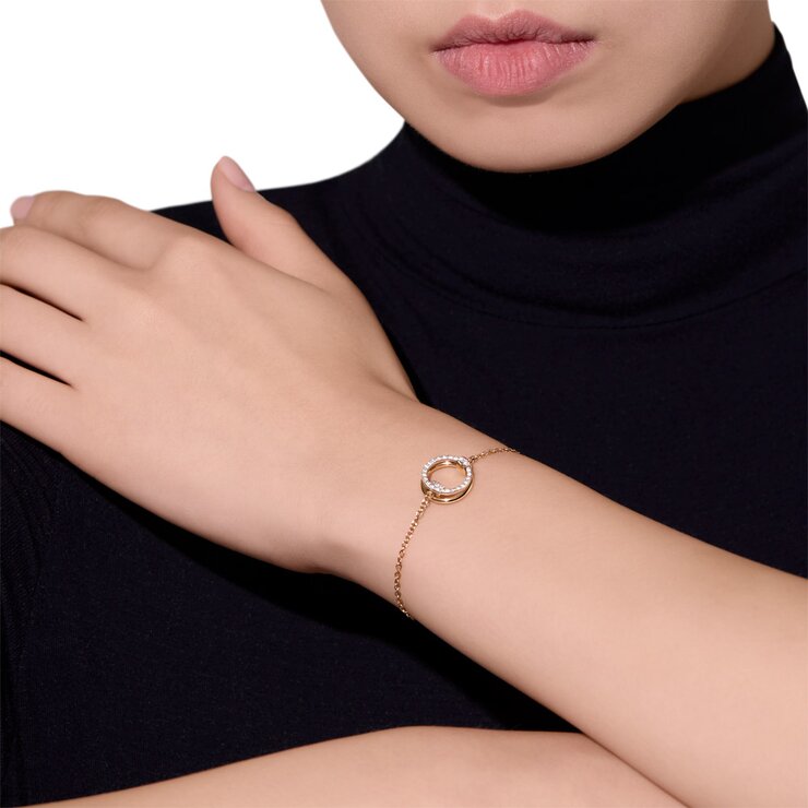 Pomellato armband in rosé goud 18kt met briljant van 0,23 karaat