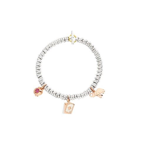 pendentif DoDo en or rose 9 ct avec rubis