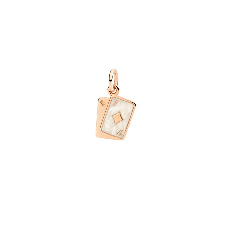 DoDo hanger in rosé goud 9kt met email