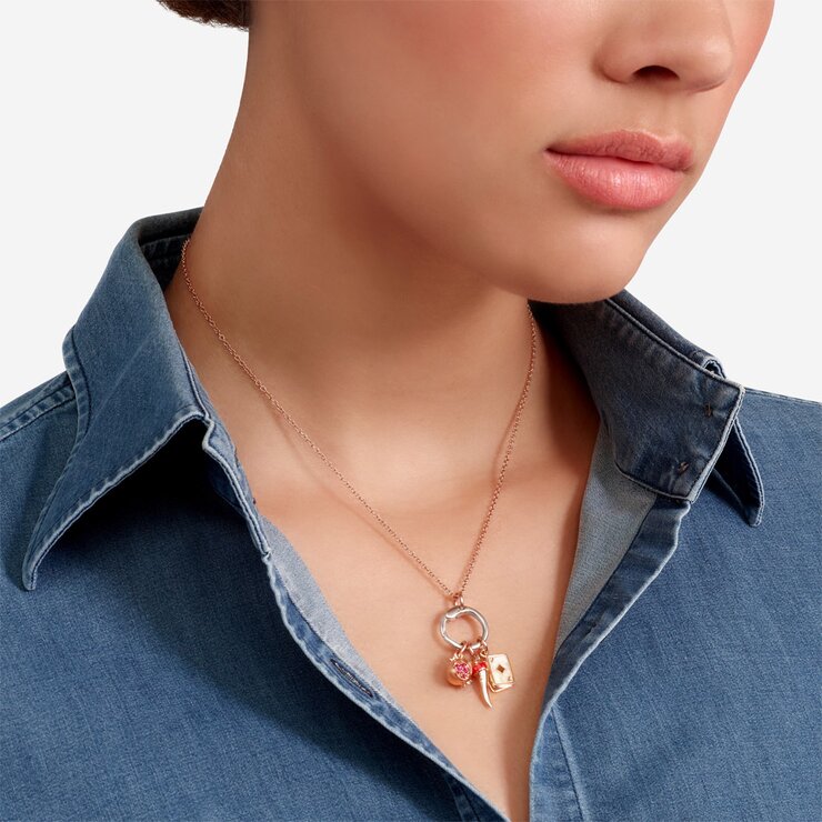 DoDo hanger in rosé goud 9kt met email
