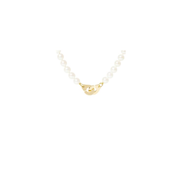 dinh van ketting in geel goud 18kt met parels