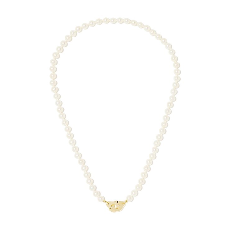 dinh van ketting in geel goud 18kt met parels