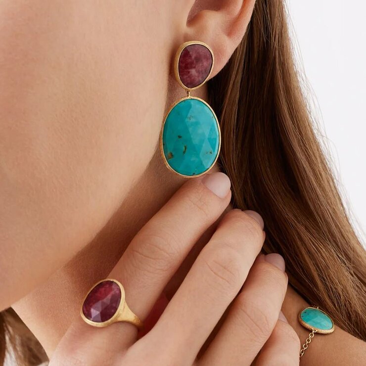 Marco Bicego ring in geel goud 18kt met thuliet