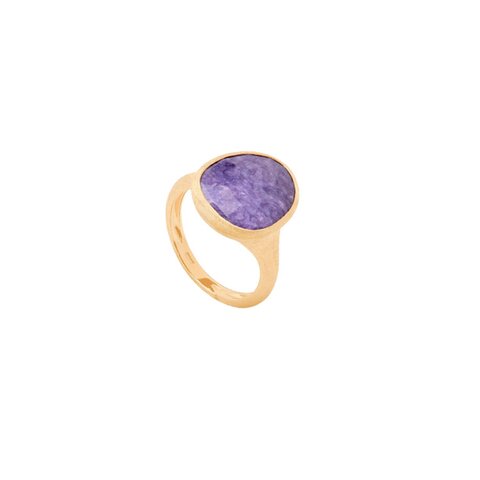 Marco Bicego ring in geel goud 18kt met charoiet