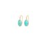 Marco Bicego oorringen in geel goud 18kt met turquoise omringd door briljanten van 0,04 karaat - thumb