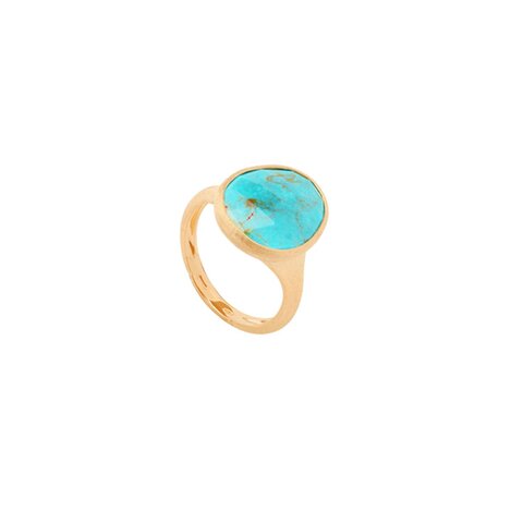 Marco Bicego ring in geel goud 18kt met turquoise