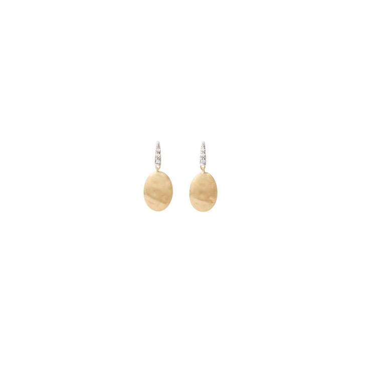 boucles d'oreilles Marco Bicego en or jaune 18 ct avec brillant de 0.04 carat