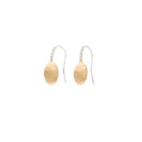 boucles d'oreilles Marco Bicego en or jaune 18 ct avec brillant de 0.04 carat
