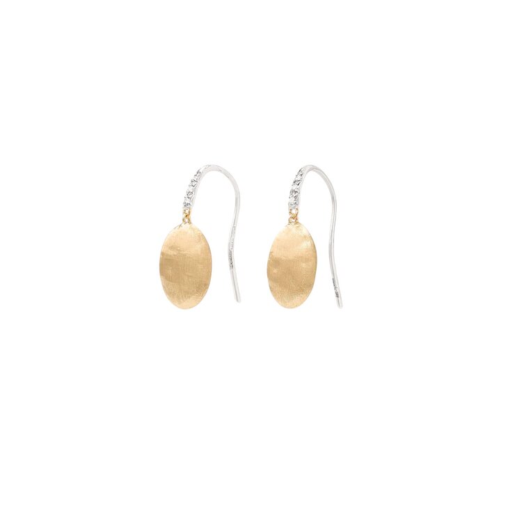 boucles d'oreilles Marco Bicego en or jaune 18 ct avec brillant de 0.04 carat