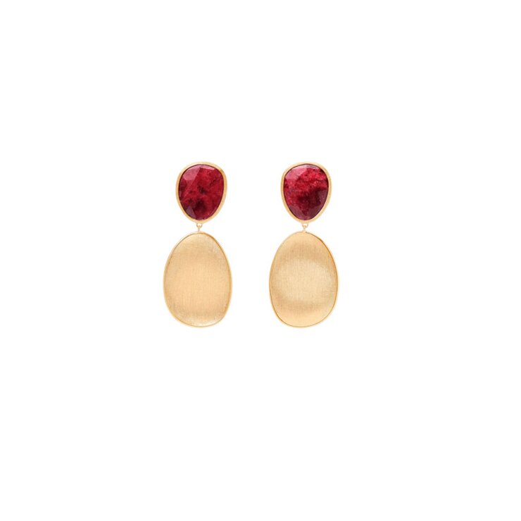 boucles d'oreilles Marco Bicego en or jaune 18 ct avec thulite