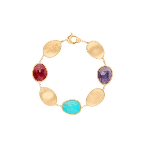 Marco Bicego armband in geel goud 18kt met edelstenen multicolor