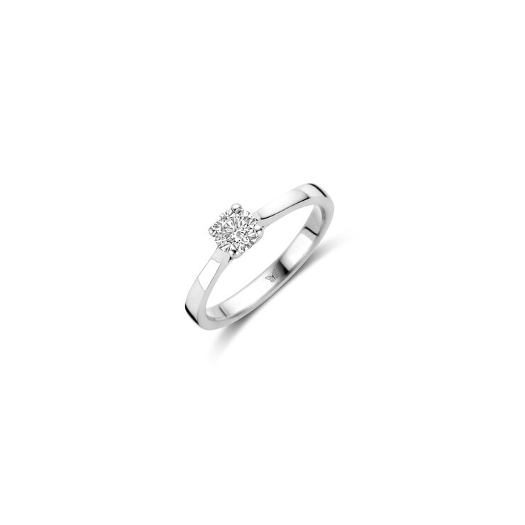 bague de fiançailles The Exclusive Collection en or blanc 18 ct avec brillant (diamant rond) de 0.43 carat