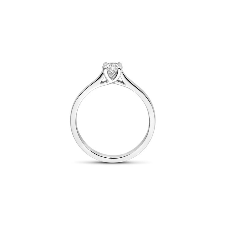 The Exclusive Collection verlovingsring in wit goud 18kt met briljant (ronde diamant) van 0,43 karaat
