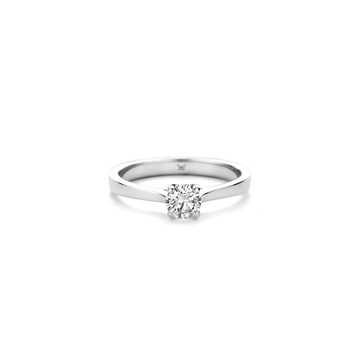 bague de fiançailles The Exclusive Collection en or blanc 18 ct avec brillant (diamant rond) de 0.43 carat