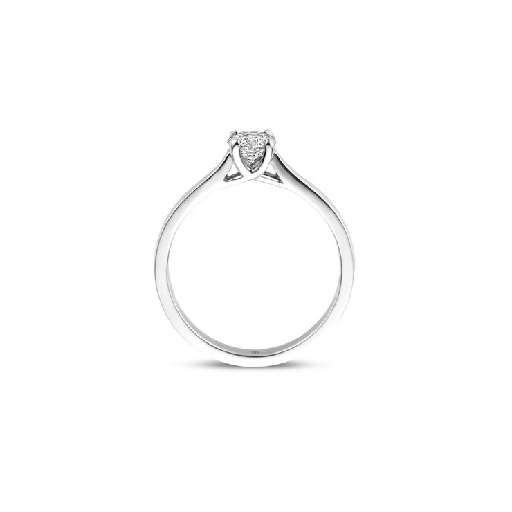 bague de fiançailles The Exclusive Collection en or blanc 18 ct avec brillant (diamant rond) de 0.43 carat