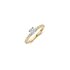 The Exclusive Collection verlovingsring in geel goud 18kt met briljant (ronde diamant) van 0,40 karaat als hoofdsteen omringd door briljanten van 0,22 karaat - thumb