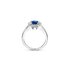 The Exclusive Collection verlovingsring in wit goud 18kt met ovalen saffier als hoofdsteen omringd door briljanten van 0,37 karaat - thumb