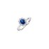 The Exclusive Collection verlovingsring in wit goud 18kt met ovalen saffier als hoofdsteen omringd door briljanten van 0,31 karaat - thumb