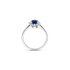 The Exclusive Collection verlovingsring in wit goud 18kt met ovalen saffier als hoofdsteen omringd door briljanten van 0,31 karaat - thumb