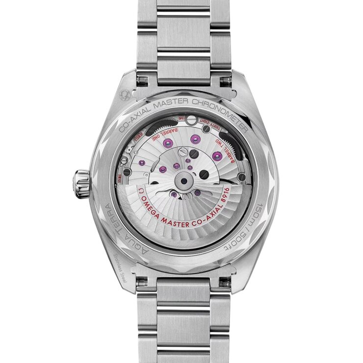 Omega horloge met een kast in staal, met een wijzerplaat in het zilver en een diameter van 41