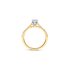 The Exclusive Collection verlovingsring in geel goud 18kt met ovalen diamant van 0,51 karaat als hoofdsteen omringd door briljanten van 0,20 karaat - thumb