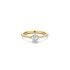 The Exclusive Collection verlovingsring in geel goud 18kt met ovalen diamant van 0,51 karaat als hoofdsteen omringd door briljanten van 0,20 karaat - thumb