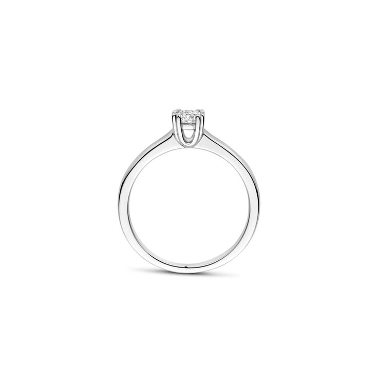 The Exclusive Collection verlovingsring in wit goud 18kt met briljant (ronde diamant) van 0,30 karaat