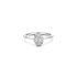 The Exclusive Collection verlovingsring in wit goud 18kt met ovalen diamant van 0,46 karaat als hoofdsteen omringd door briljanten van 0,18 karaat - thumb