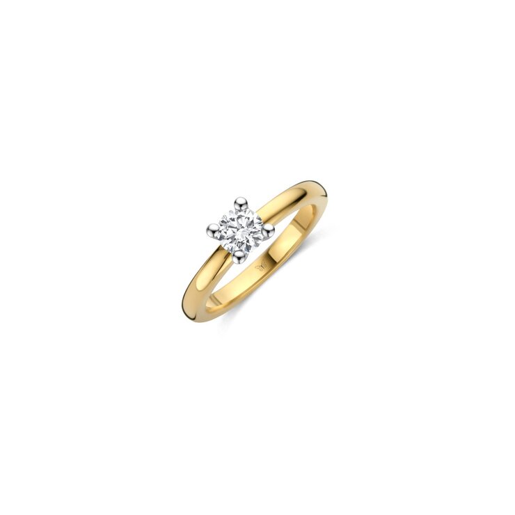 The Exclusive Collection verlovingsring in geel goud 18kt met briljant (ronde diamant) van 0,56 karaat