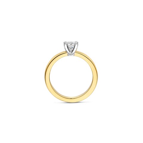 bague de fiançailles The Exclusive Collection en or jaune 18 ct avec brillant (diamant rond) de 0.56 carat