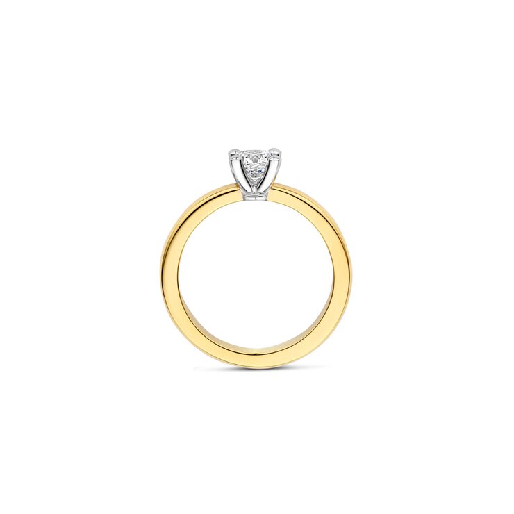 The Exclusive Collection verlovingsring in geel goud 18kt met briljant (ronde diamant) van 0,56 karaat
