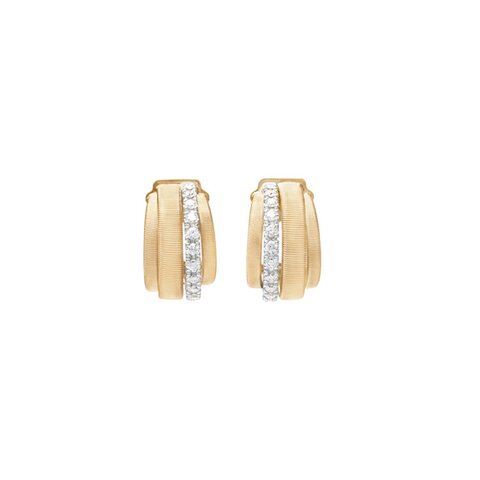 boucles d'oreilles Marco Bicego en or jaune 18 ct avec brillant de 0.44 carat