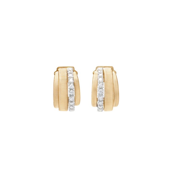 boucles d'oreilles Marco Bicego en or jaune 18 ct avec brillant de 0.44 carat