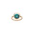 Pomellato ring in rosé goud 18kt met turquoise omringd door briljanten van 0,06 karaat - thumb