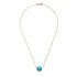Pomellato ketting in rosé goud 18kt met turquoise omringd door briljanten van 0,05 karaat - thumb