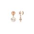 Pomellato oorringen in rosé goud 18kt met malachiet & parelmoer omringd door briljanten van 0,10 karaat - thumb