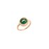 Pomellato ring in rosé goud 18kt met malachiet & parelmoer omringd door briljanten van 0,06 karaat - thumb