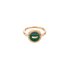 Pomellato ring in rosé goud 18kt met malachiet & parelmoer omringd door briljanten van 0,06 karaat - thumb