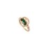 Pomellato ring in rosé goud 18kt met malachiet & parelmoer omringd door briljanten van 0,06 karaat - thumb