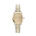 Balmain horloge met een kast in gele pvd-coating op staal, met een wijzerplaat in het geel met briljant en een diameter van 30 mm - thumb