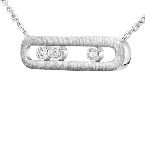 collier Messika en or blanc 18 ct avec brillant de 0.22 carat