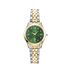 Balmain horloge met een kast in gele pvd-coating op staal, met een wijzerplaat in het groen met briljant en een diameter van 30 - thumb