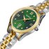 Balmain horloge met een kast in gele pvd-coating op staal, met een wijzerplaat in het groen met briljant en een diameter van 30 - thumb