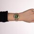 Balmain horloge met een kast in gele pvd-coating op staal, met een wijzerplaat in het groen met briljant en een diameter van 30 - thumb